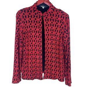 Vintage Womens Jacket Sz L Sequin Holiday Christmas Party Sparkly Whimsigoth